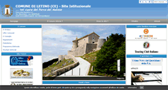 Desktop Screenshot of letino.gov.it